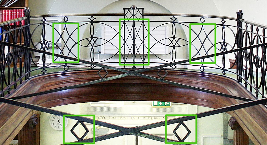 Comparable symbols in the Aldenham School Freemason Temple